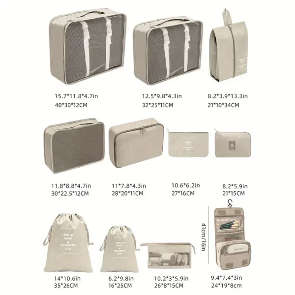 ️  منظمة حقائب السفر – 11 قطعةعرض محدود